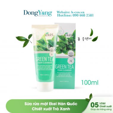 Sữa rửa mặt trà xanh - EKEL Green Tea Foam Cleanser 100m