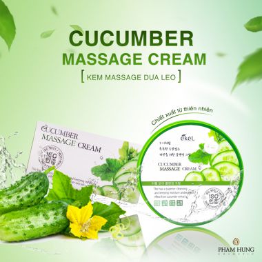 Kem Mát Xa Dưa Leo Ekel - Cucumber Massage Cream Ekel300gr