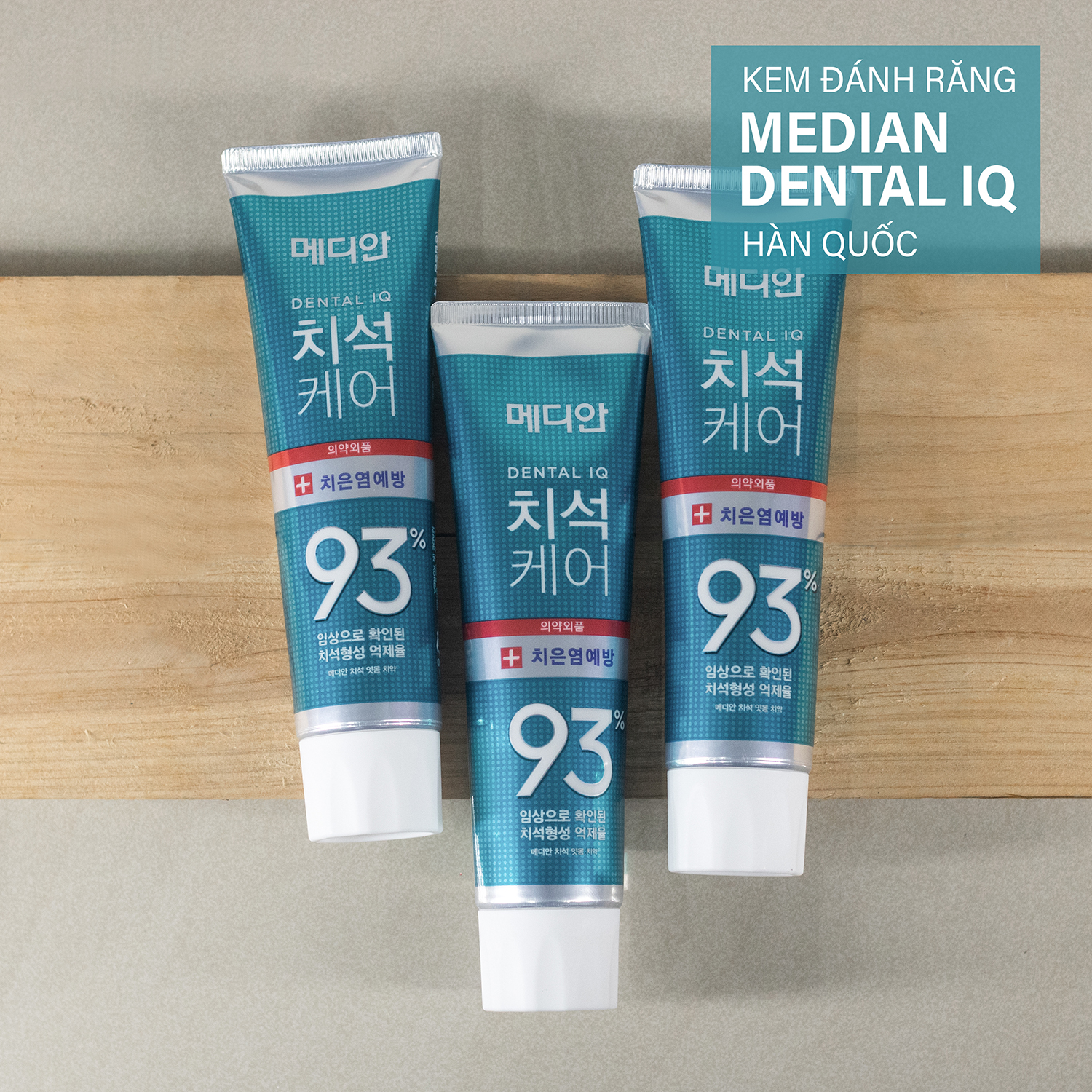 Kem Đánh Răng MEDIAN Dental IQ Màu Xanh Ngọc Bảo Vệ Nướu Và Chân Răng Hàn Quốc