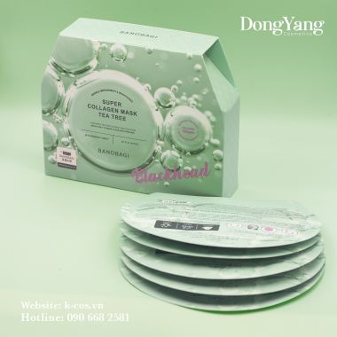 Mặt Nạ Super Collagen Tea Tree Giảm Mụn Đầu Đen BANOBAGI 30ml Hàn Quốc
