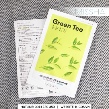 Mặt nạ thoáng khí hương Trà Xanh - Missha Airy Fit Sheet Mask Green Tea