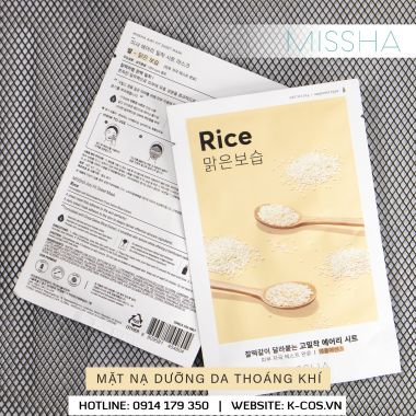 Mặt nạ thoáng khí hương Gạo - Missha Airy Fit Sheet Mask Rice