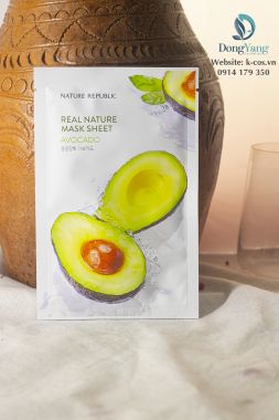 Mặt Nạ Nature Republic Chiết Xuất Trái Bơ Cấp Ẩm Da 23ml Real Nature Avocado Mask Sheet