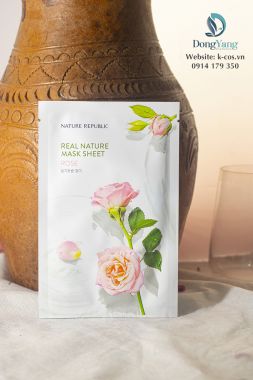 Mặt Nạ Nature Republic Chiết Xuất Hoa Hồng Cấp Ẩm Da 23ml Real Nature Rose Mask Sheet