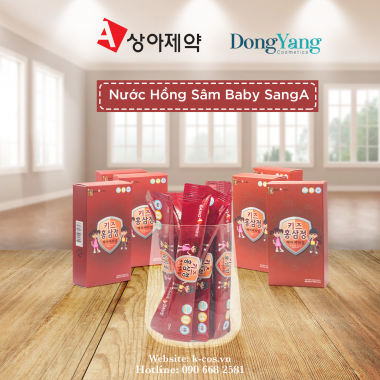 Nước Uống Hồng Sâm Baby Sanga Hàn Quốc Giúp Bé Ăn Ngon Ngủ Ngon, Tăng Sức Đề Kháng Hộp 30 Gói