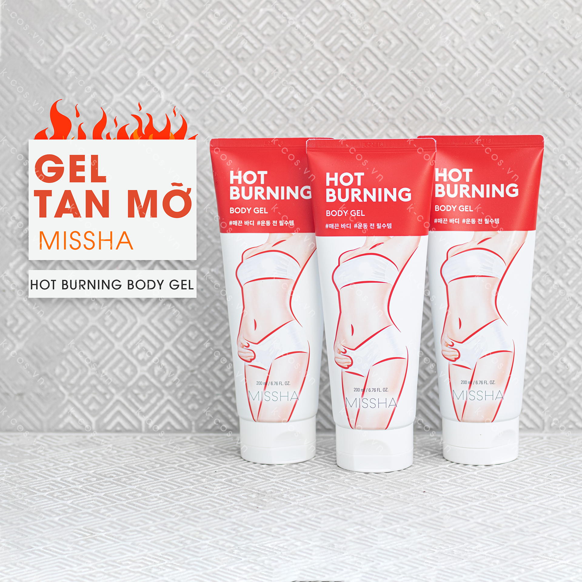 Gel Massge Tan Mỡ Thừa Missha - Hot Burning Perfect Body Gel 200ml