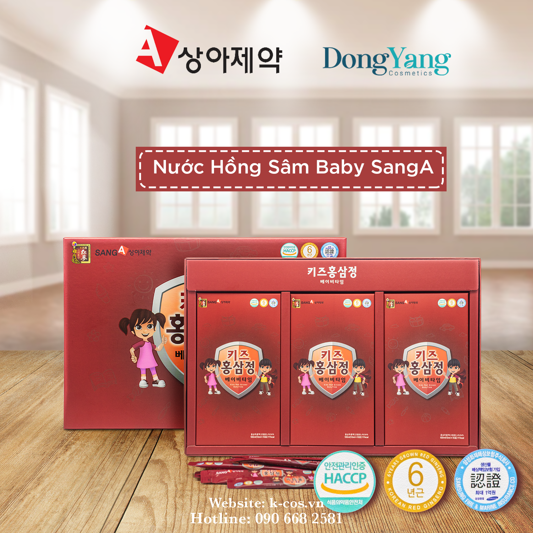 Nước Uống Hồng Sâm Baby Sanga Hàn Quốc Hộp 30 Gói