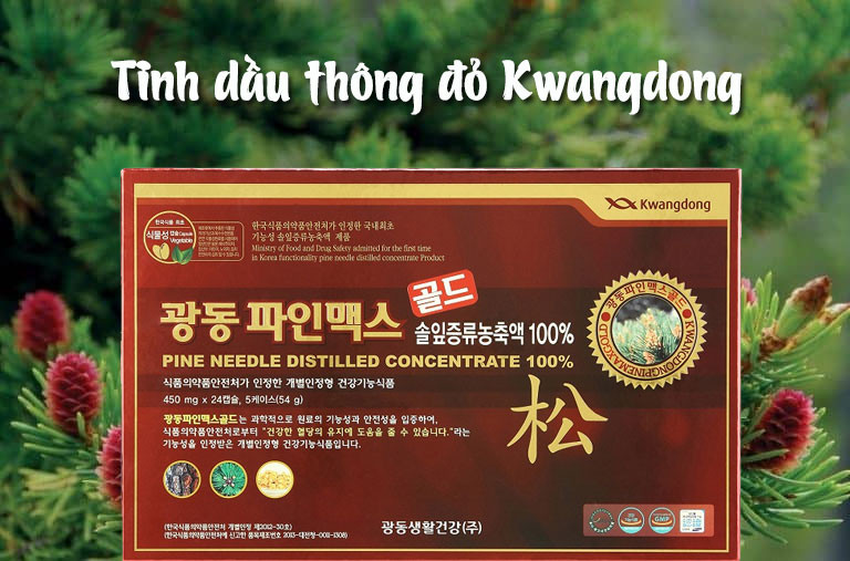 Viên Uống Tinh Dầu Thông Đỏ Kwangdong Hàn Quốc- Hộp 120 viên